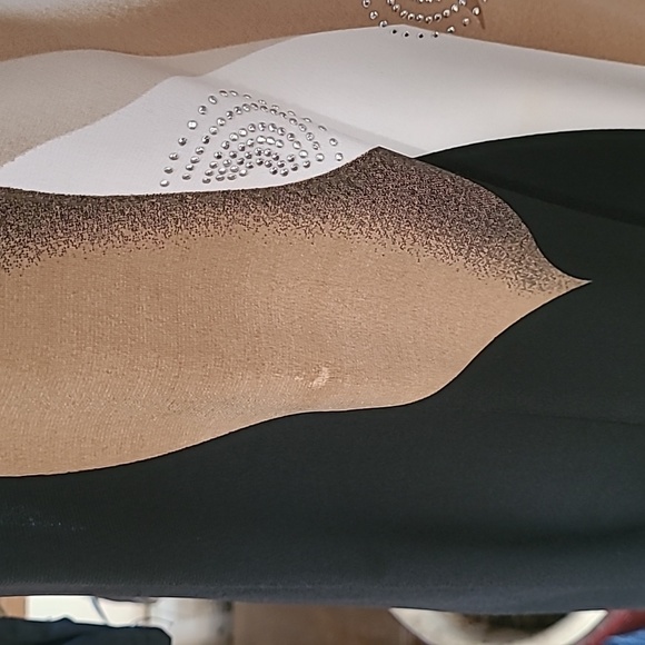 Valentina Signa Brownstone V-neck Rhinestone Tunic Adult L - Picture 5 of 9